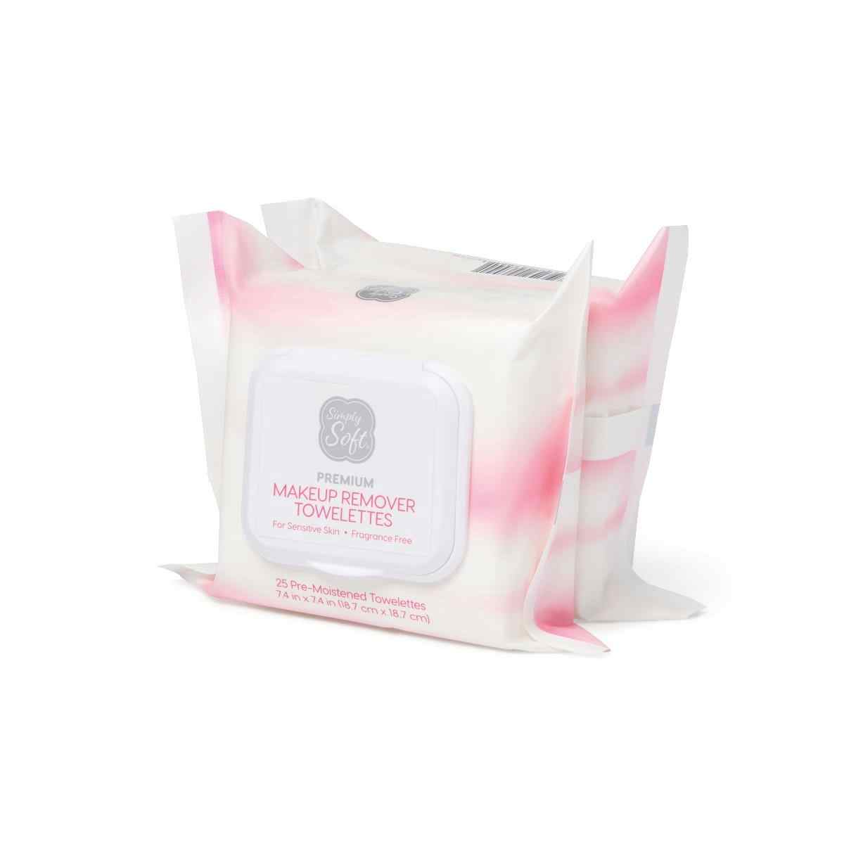 Simply Soft Premium Makeup Remover Wipes, Fragrance Free, RSS1402, Case of 12