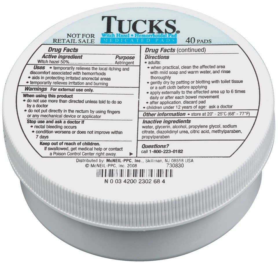 Tucks Medicated Hemorrhoid Relief Cooling Pads