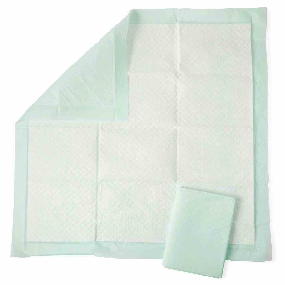 Medline Deluxe Disposable Quilted Underpads, Super Absorbency, MSC282070LBZ, Green - 36" X 36" - Bag of 5