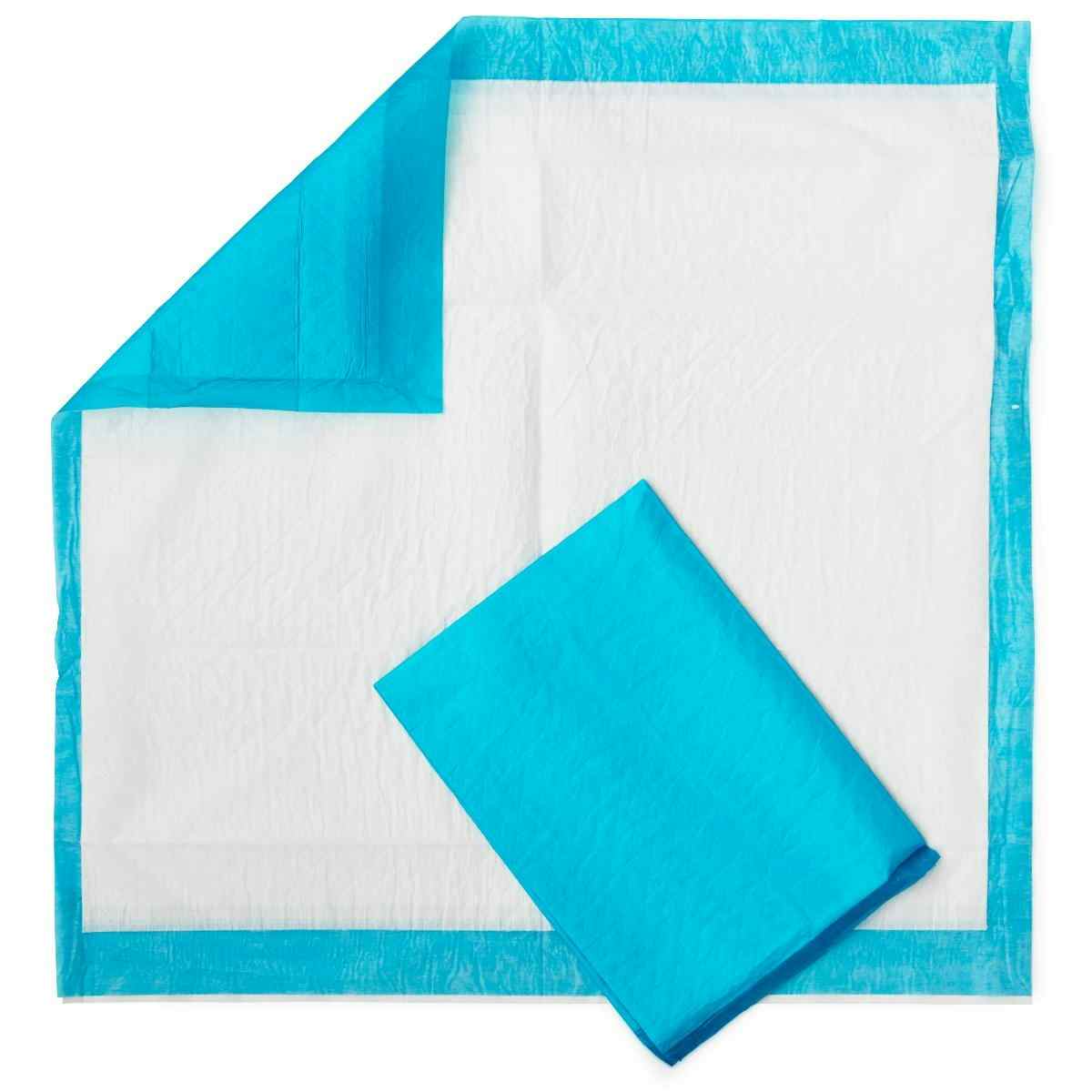 Medline Deluxe Disposable Quilted Underpads, Super Absorbency, MSC282045, Teal - 30" X 30" - Case of 100
