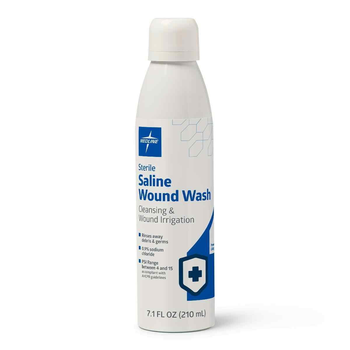 Medline Sterile Saline Wound Wash, Spray
, MDSALINE7, 7.1 oz. - Case of 12