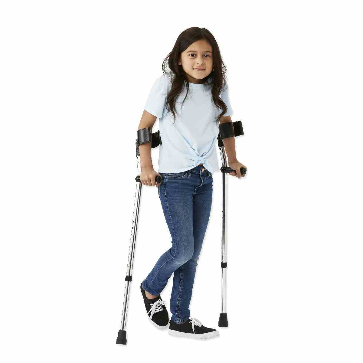 Medline Guardian Aluminum Forearm Crutches, G05163C, Child (3'2" - 4'6") - 1 Pair