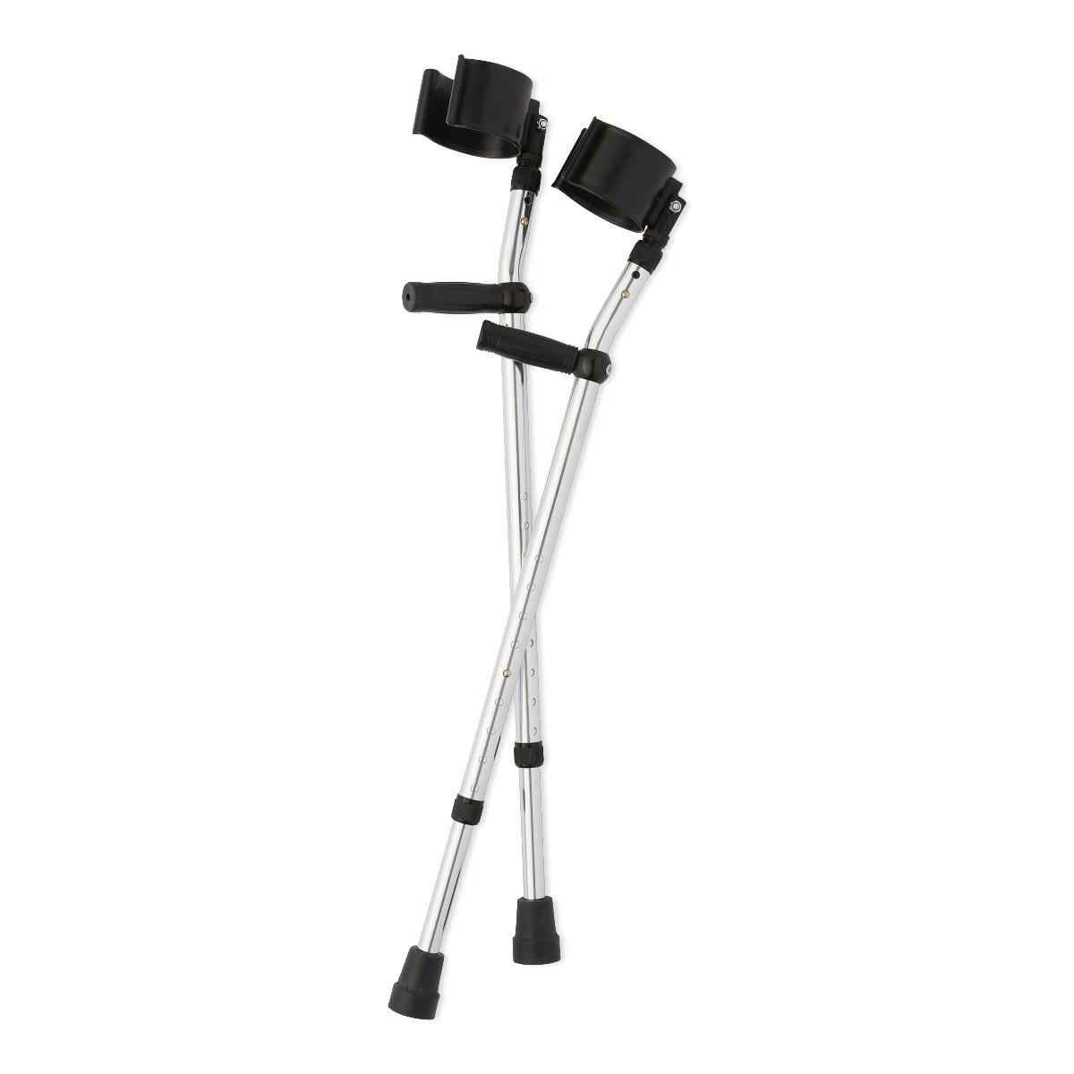 Medline Guardian Aluminum Forearm Crutches, G05162Y, Youth (4'2" - 5'2") - 1 Pair