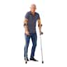 Medline Guardian Aluminum Forearm Crutches, G05161, Adult (5' - 6'2") - 1 Pair 
