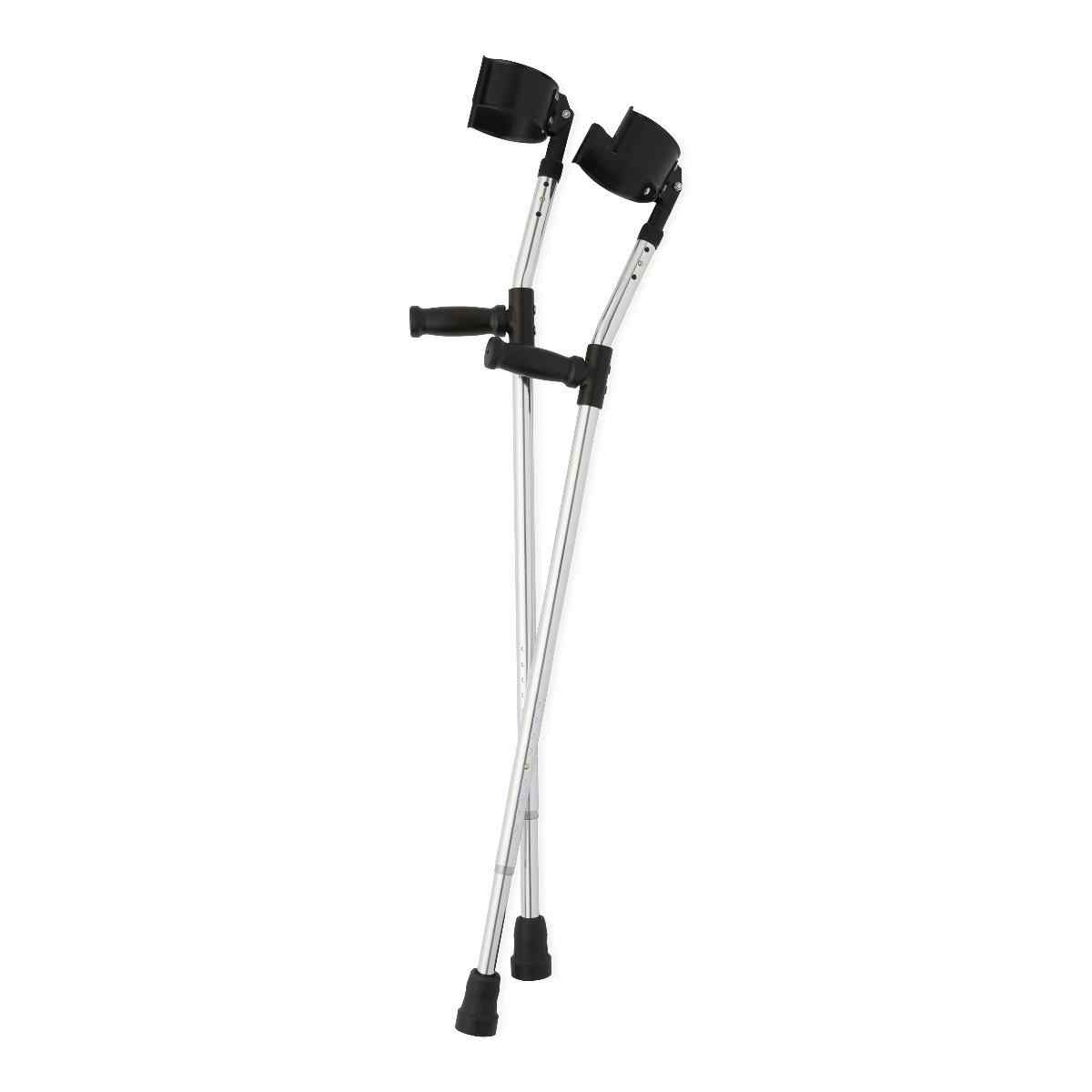 Medline Guardian Aluminum Forearm Crutches, G05160, Tall Adult (5'10"- 6'6") - 1 Pair 