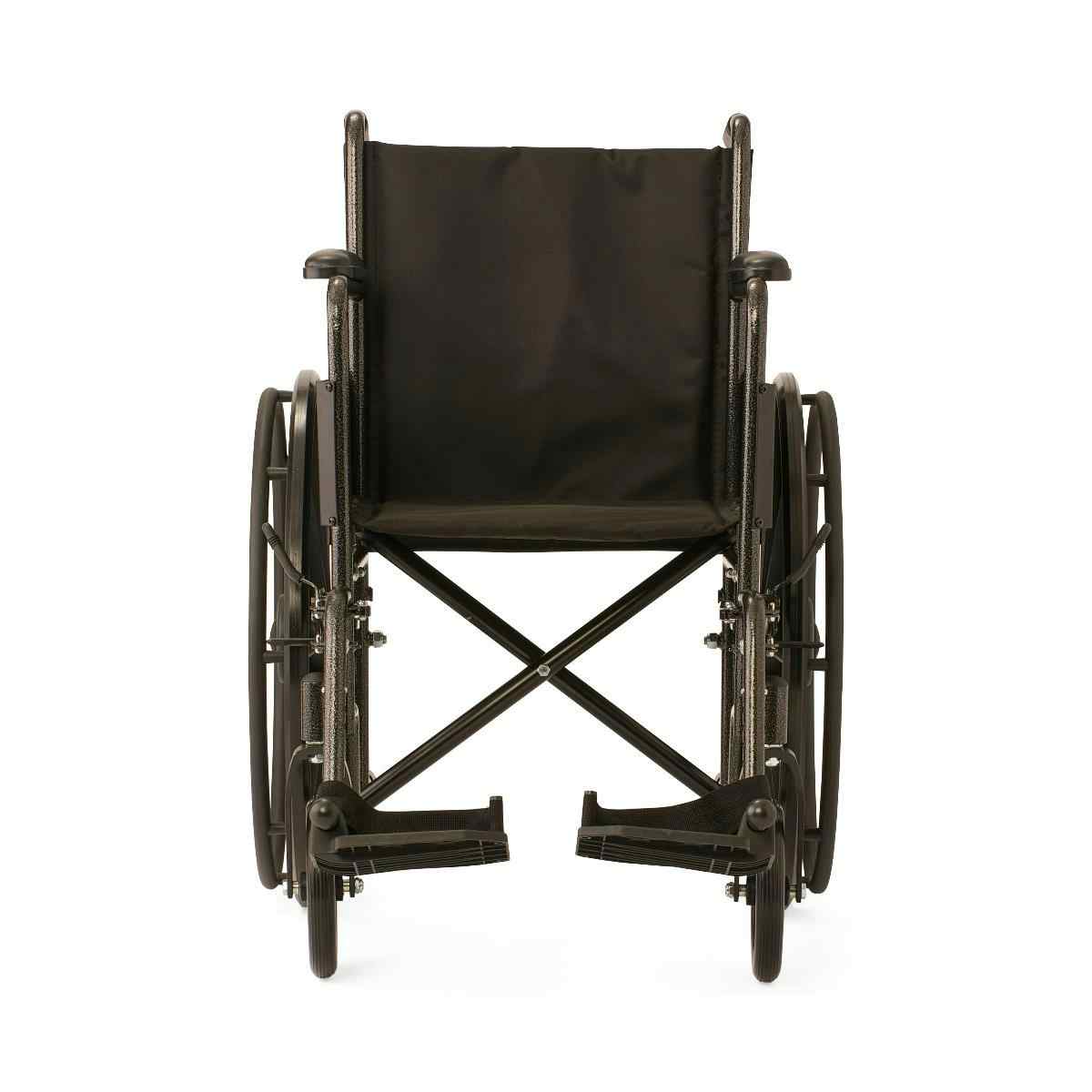 Medline K1 Wheelchair, Full-Length Permanent Arms, Swing-Away Foot Rests, 18", K1186N13S, 1 Each