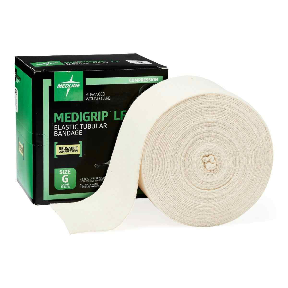 Medline Medigrip Latex Free Elastic Tubular Bandages, MSC9506LF, Size G: 4-3/4" W (12.07 cm) X 11 yd. - 1 Roll