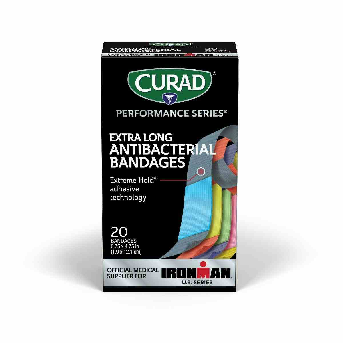 Curad Performance Series IRONMAN Extra Long Antibacterial Bandage, CURIM5019H, Box of 20 