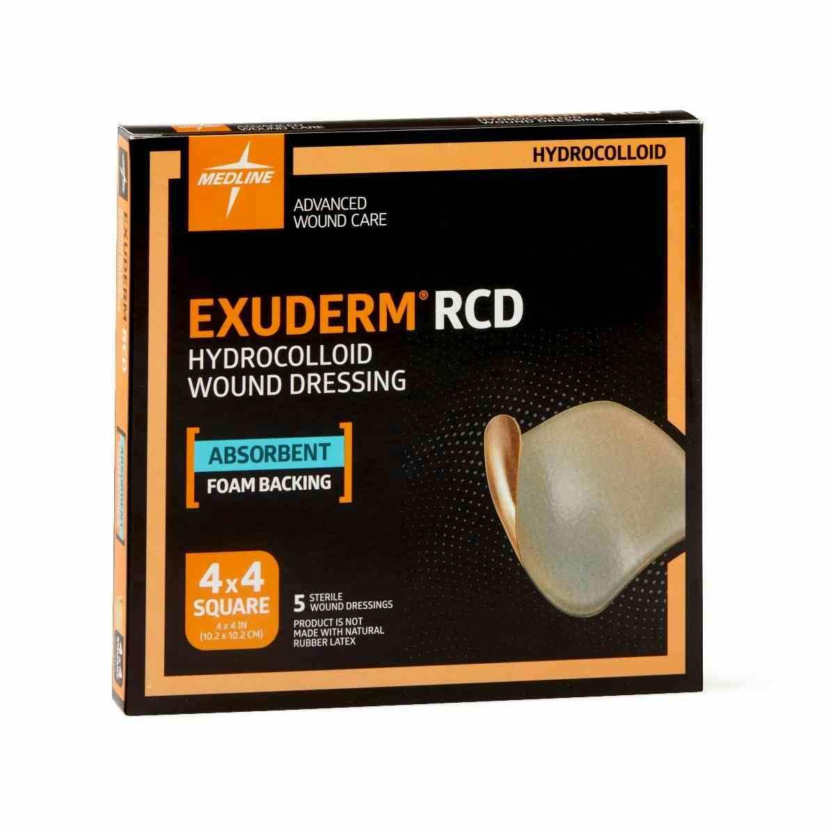 Exuderm RCD Hydrocolloid Wound Dressing, MSC5200, 4" X 4" - Box of 5 