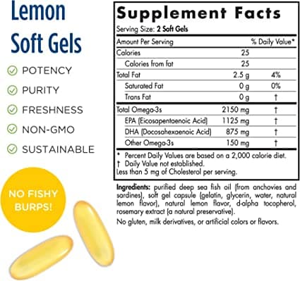 Nordic Naturals ProOmega-D Soft Gels, Lemon Flavor