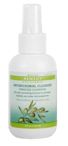 Remedy Olivamine Antimicrobial Skin Cleanser, Spray, MSC094204, 4 oz. Spray - Case of 24