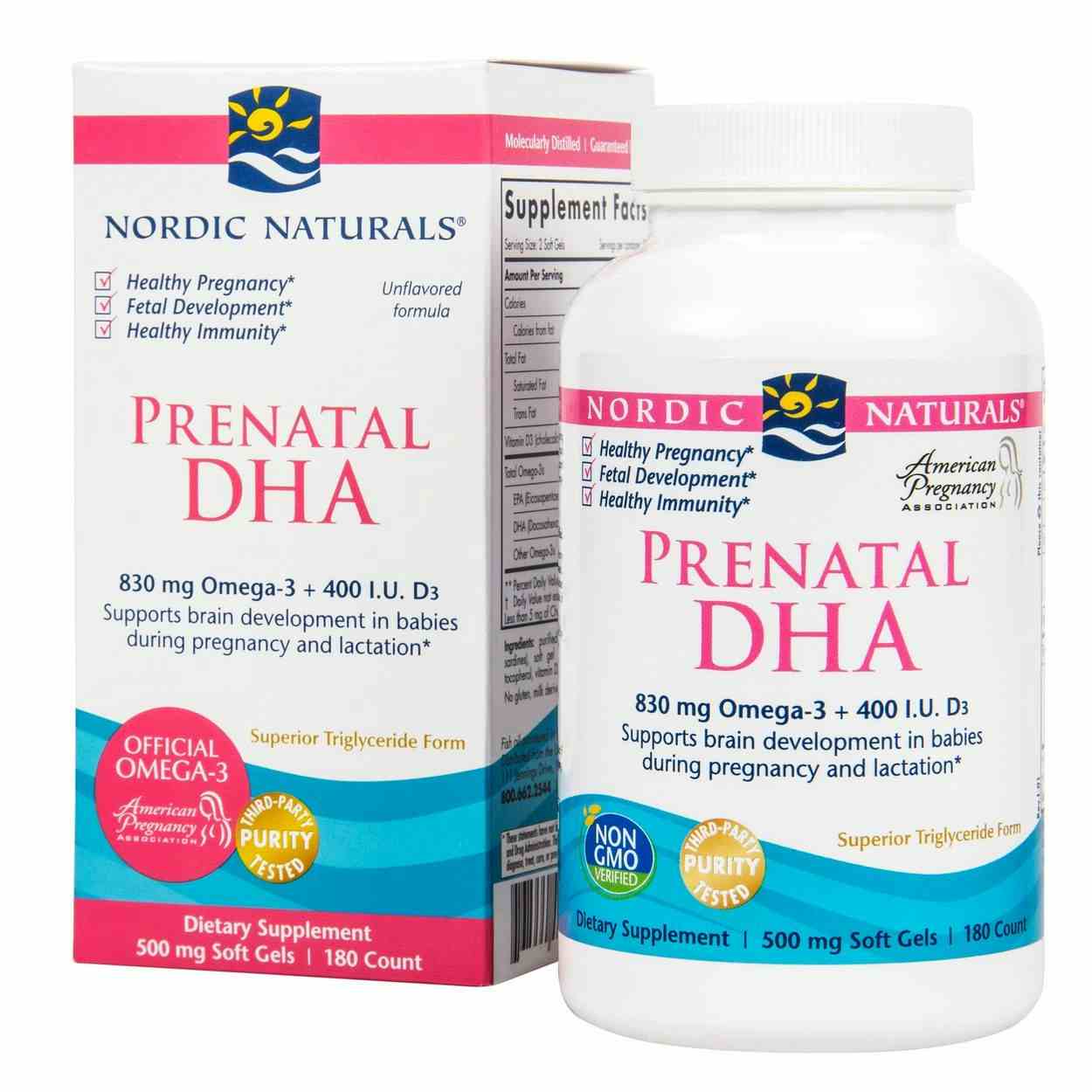 Nordic Naturals Prenatal DHA, 180 Soft Gels, RUS-01748, 1 Each 