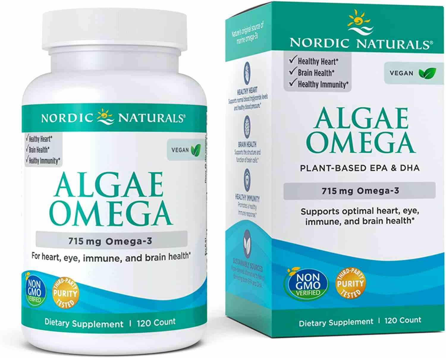 Nordic Naturals Algae Omega, 715 mg, 60 Soft Gels