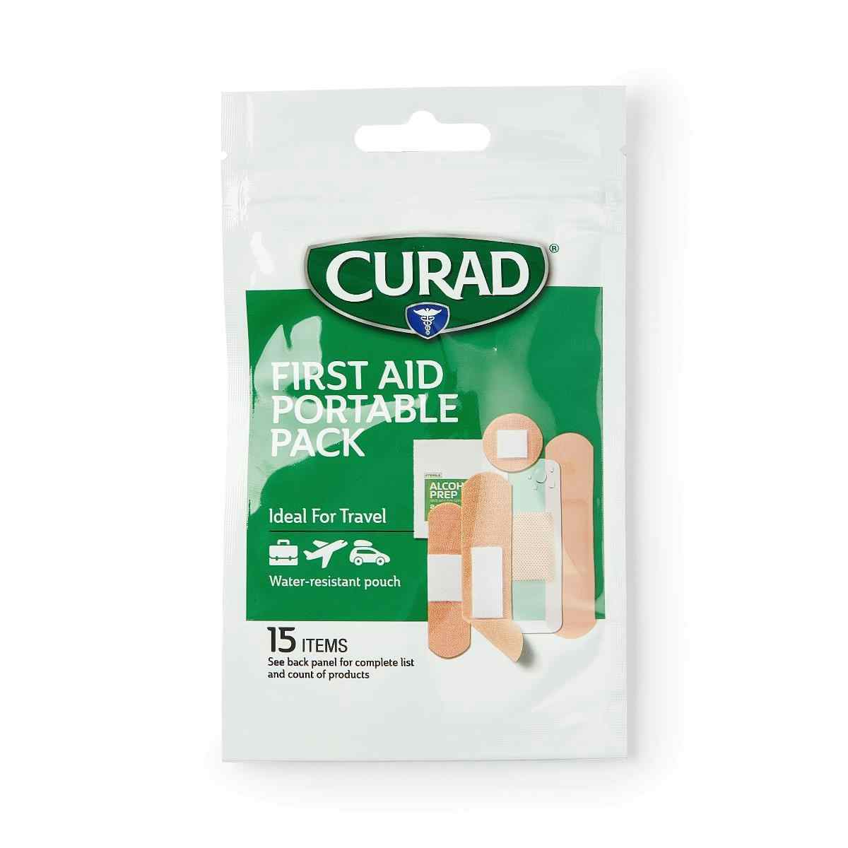 Curad First Aid Portable Packs, CURFAK01, Case of 48