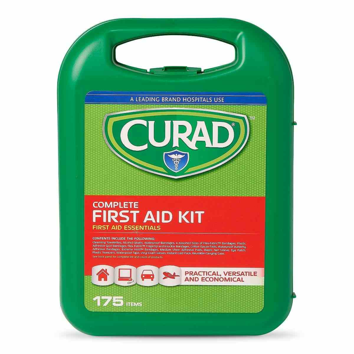 Curad Complete 175 Piece First Aid Kit, CURFAK300RBH, 1 Each