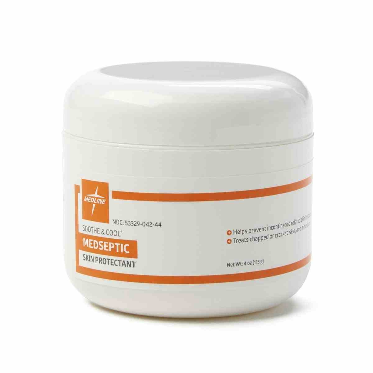 Medline Soothe and Cool Medseptic Skin Protectant Cream, 4 oz. Jar, MSC095654H, 1 Each