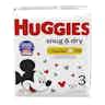 Huggies Snug & Dry Baby Diapers with Tabs, Heavy Absorbency, 51471, Size 3 (16 to 28 lbs.) - Case of 124
