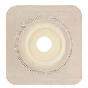 Securi-T USA Two-Piece Pre-Cut Standard Wear Wafer with Flexible Collar, 4" X 4" , 7322134, 7/8" Stoma Opening - Box of 10 