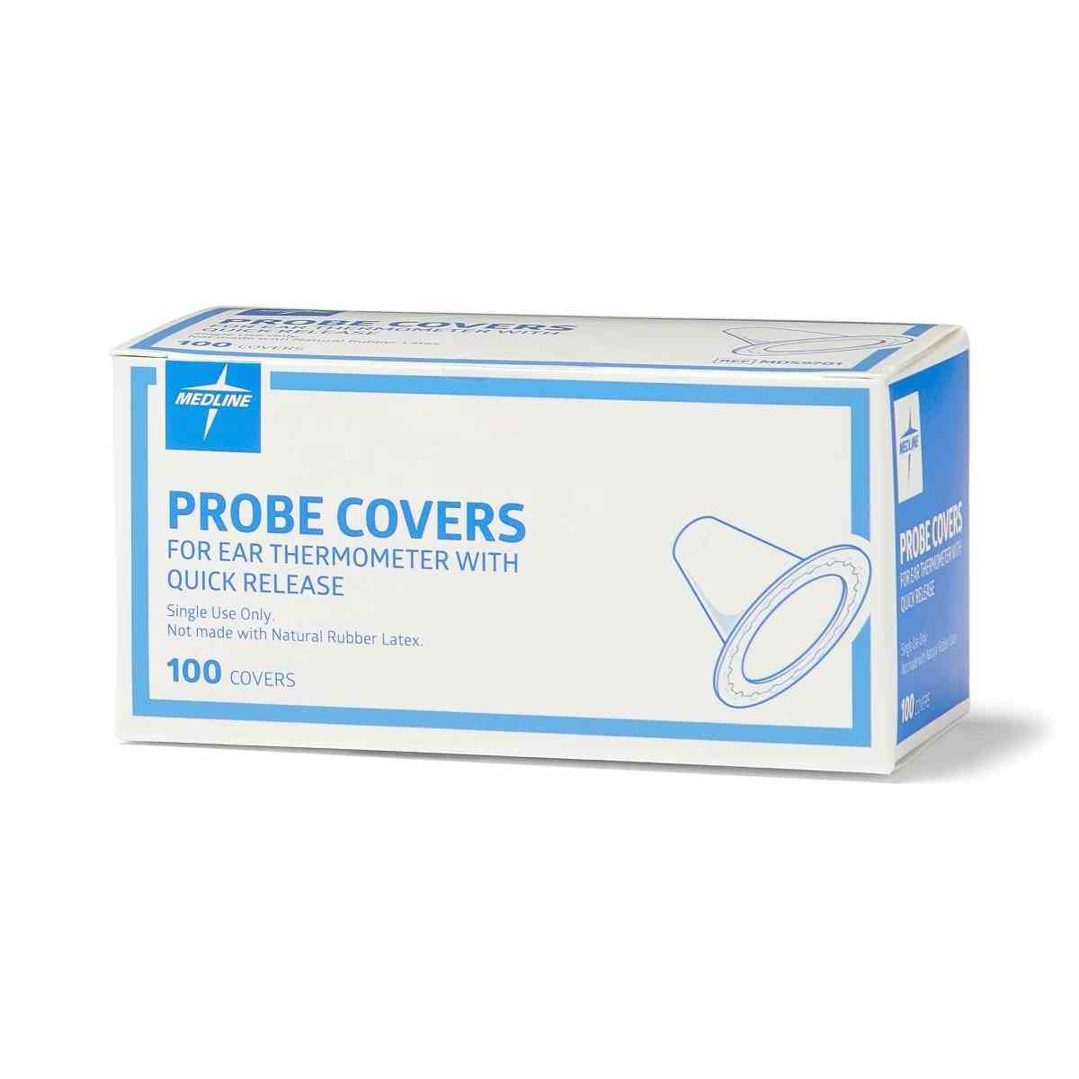 Medline Tympanic Thermometer Probe Covers, MDS9701, Box of 100