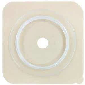Securi-T USA Two-Piece Cut-to-Fit Standard Wear Solid Hydrocolloid Wafer without Collar, 7404134, 4" X 4" - 1-3/4" Flange - Box of 10 