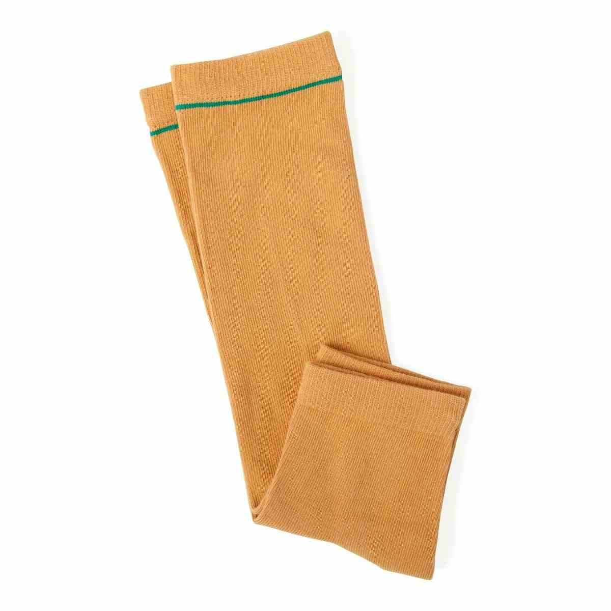 Medline Protective Leg Sleeves, NONSLEEVELT, Beige, Green Stripe (15.0" L, Universal Fit) - 1 Pair