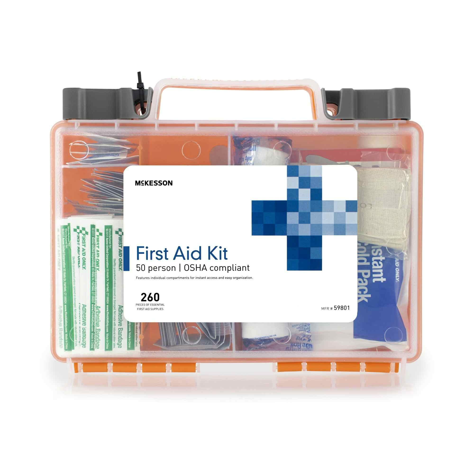 McKesson 50 Person First Aid Kit, 59801, 1 Kit