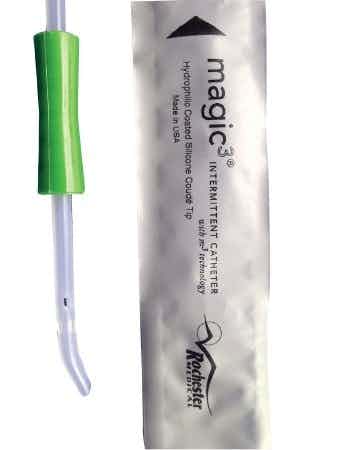 Magic3 Hydrophilic Male Intermittent Coude Tip Catheter with Sure-Grip, 16" Length , 50614, Green - 14 Fr - Box of 30 
