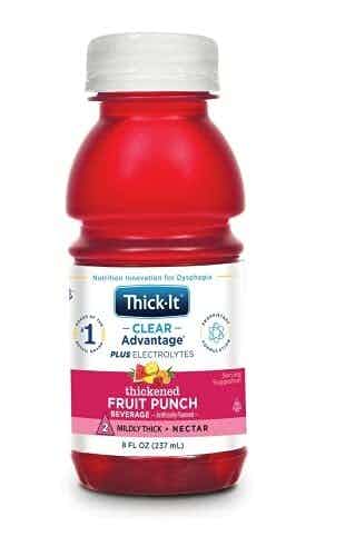 Thick-It Clear Advantage Plus Electrolytes Thickened Beverage, Fruit Punch Flavor, B100-L9044, Case of 24