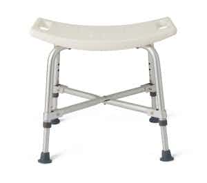 Medline Easy Care Bariatric Shower Chair without Back, MDS89740AXW, White - Case of 1