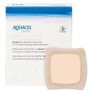 Aquacel Foam Gelling Adhesive Dressing, 420680, 4" X 4" - Box of 10