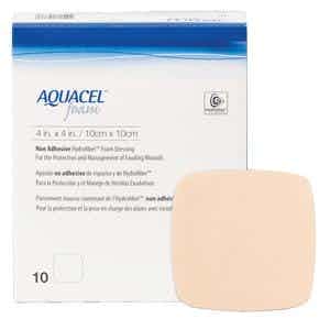 Aquacel Foam Non-Adhesive Gelling Dressing, 420633, 4" X 4" - Box of 10