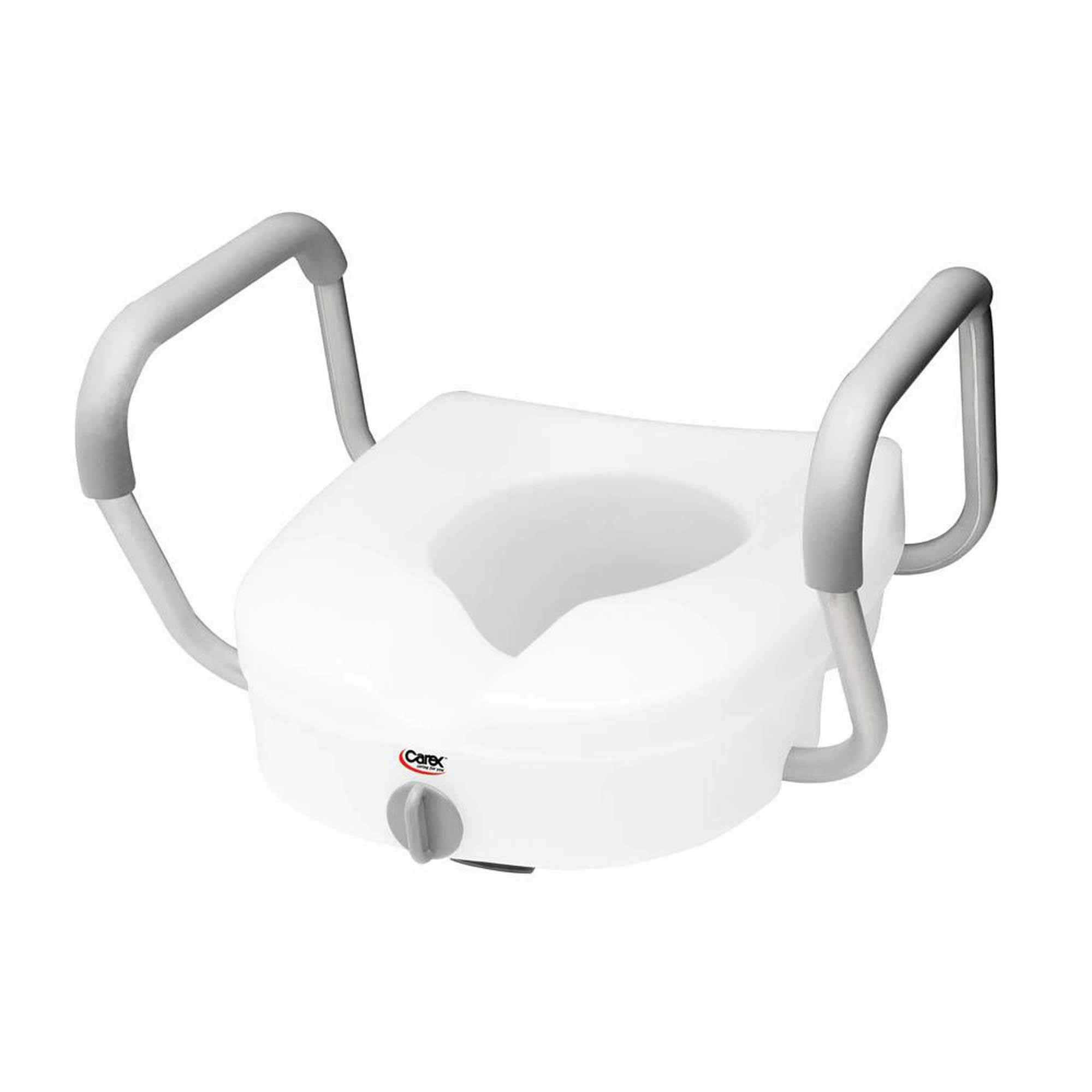 Carex E-Z Lock Raised Toilet Seat with Armrests, FGB311C00000, 1 Each