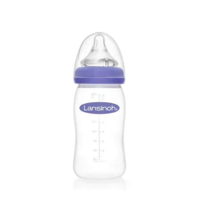 Lansinoh Breastfeeding Bottles with NaturalWave Nipple, 71055, 8 oz - 1 Bottle 
