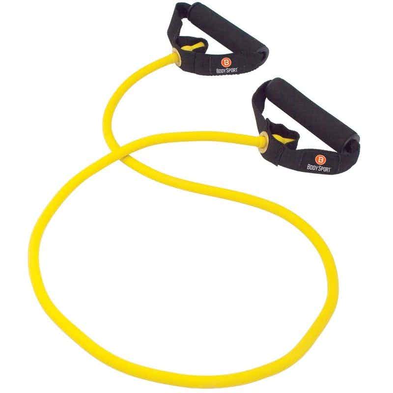 BodySport Studio Series Resistance Tubes, 145BMD, Yellow - Plastic Handle -1 Each