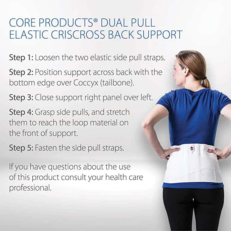 Core Products Dual Pull Criss-Cross Elastic Back Support