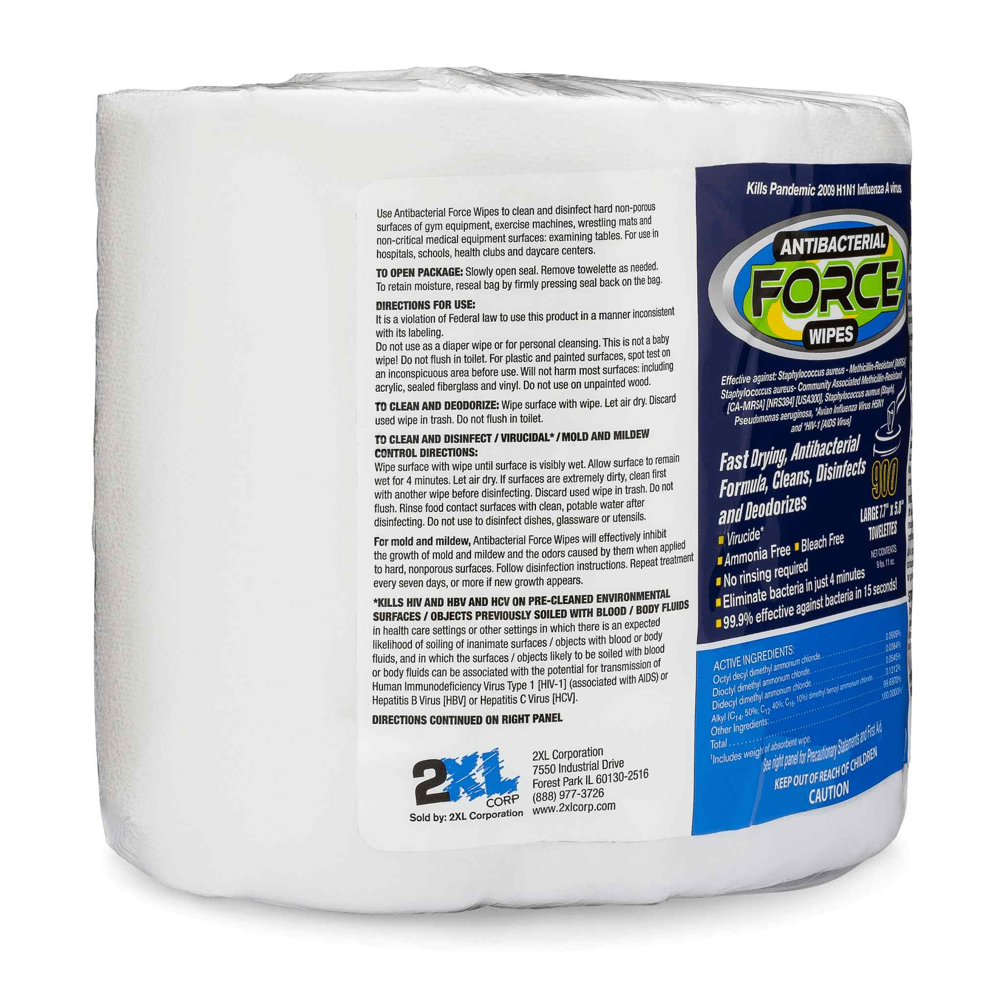 2XL Antibacterial Force Wipes Refill