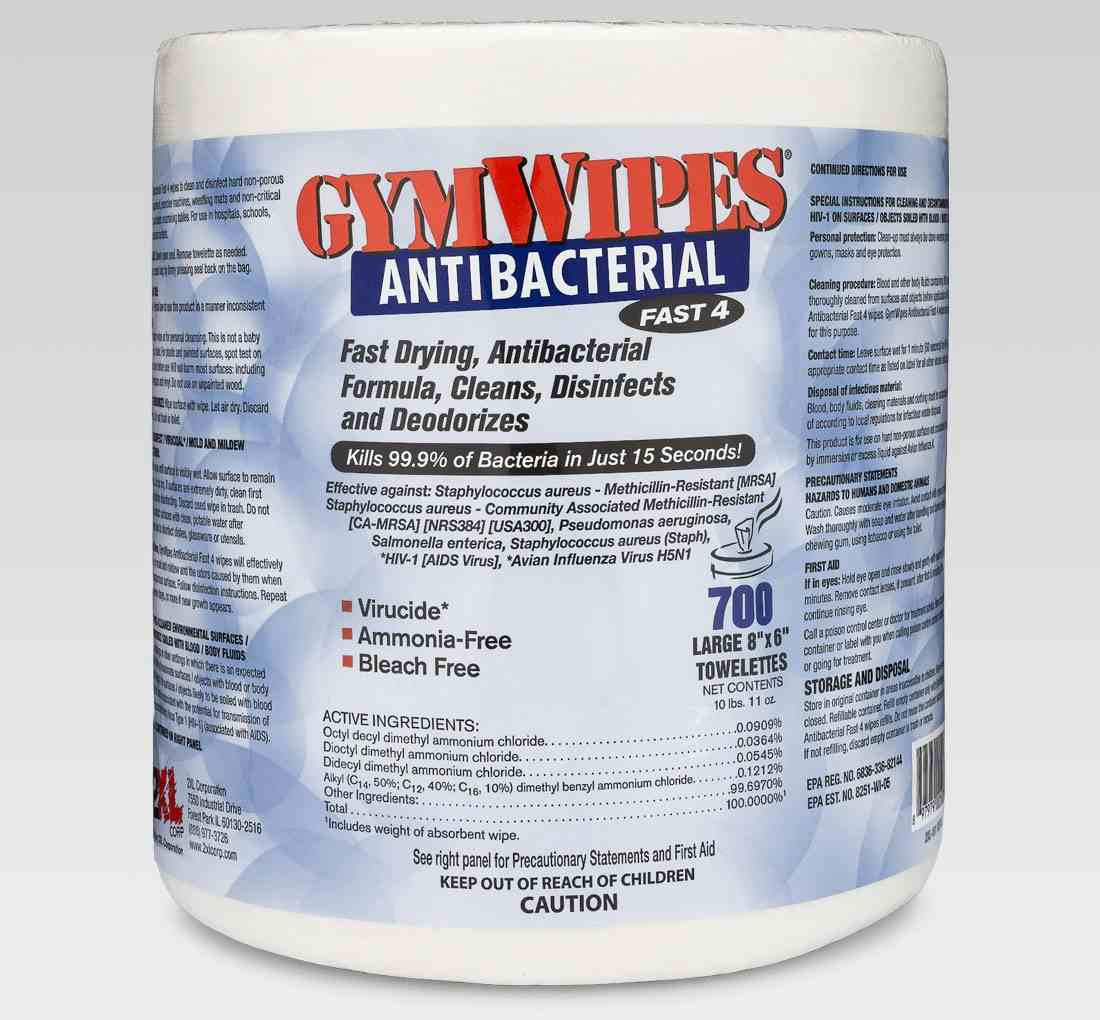 2XL GymWipes Antibacterial Fast 4 Refill