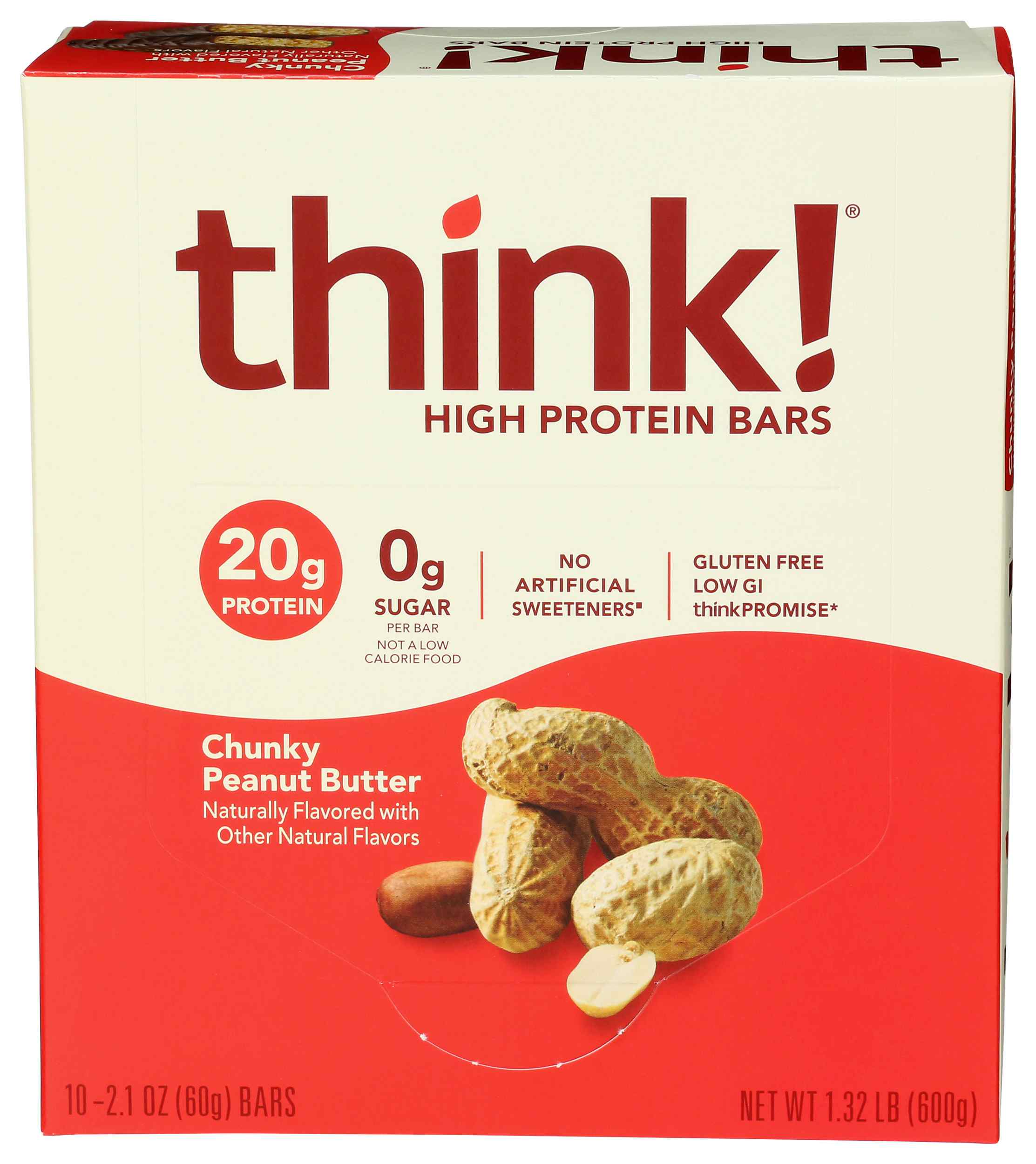think! High Protein Chunky Peanut Butter Bars