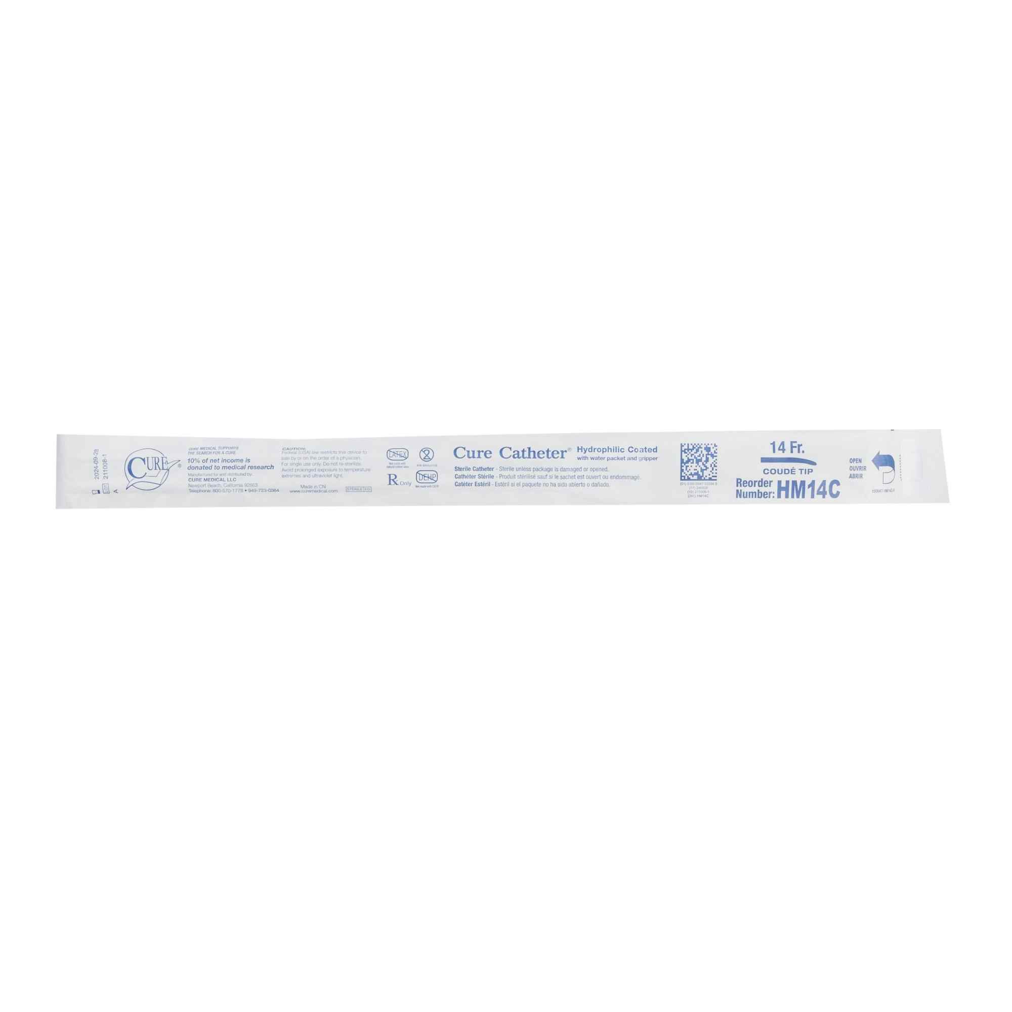 Cure Hydrophilic Intermittent Coude Tip Catheter