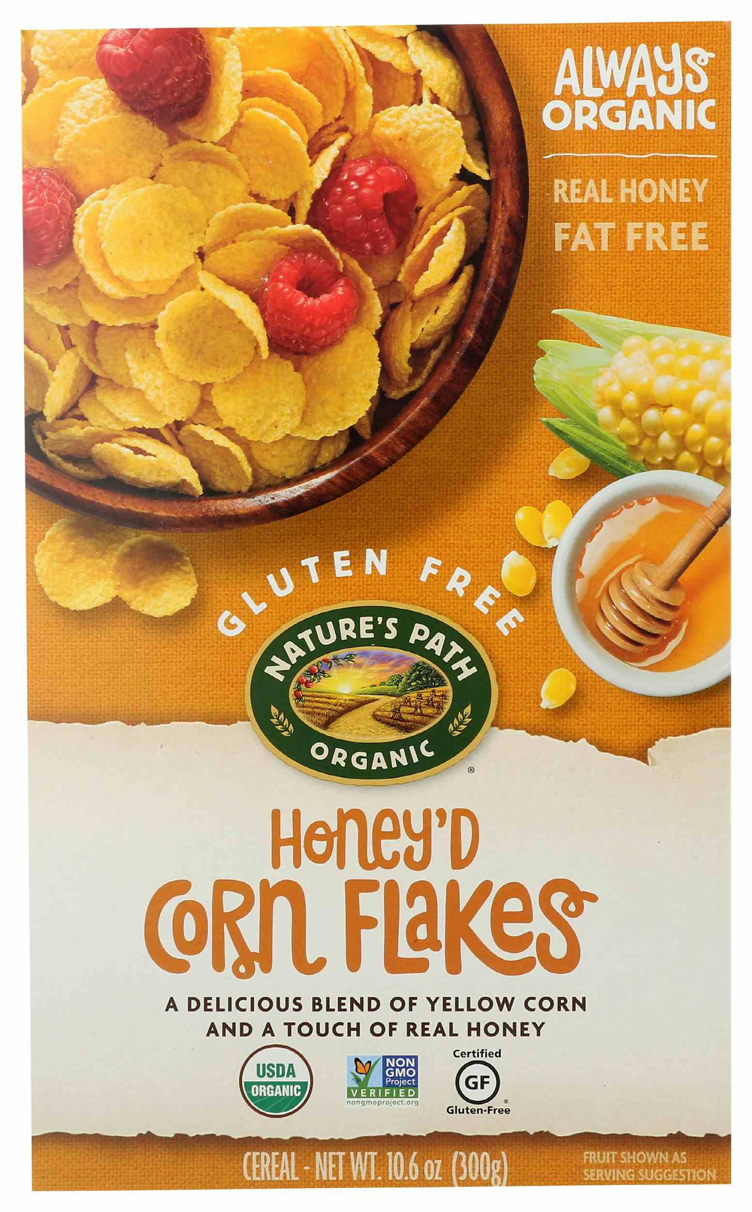 Nature's Path Honey'd Corn Flakes Cereal