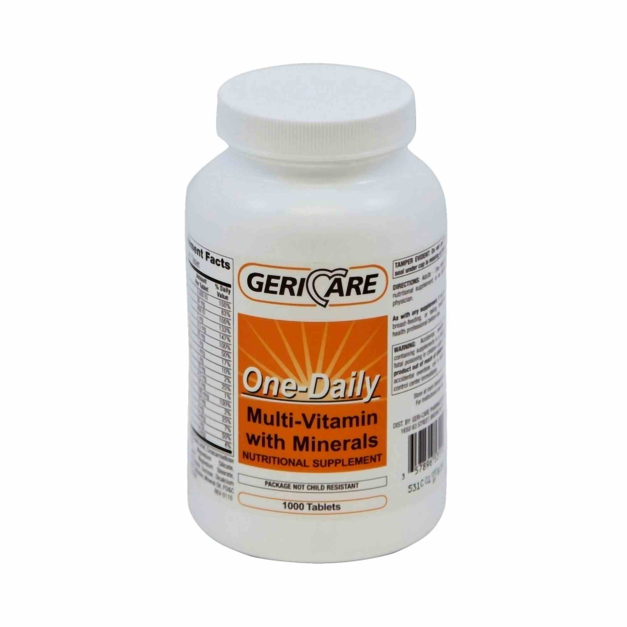 Geri-Care One-Daily Multivitamin with Minerals, 1,000 Tablets
