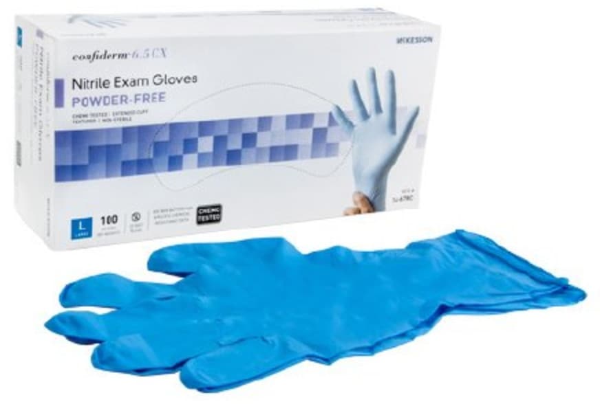McKesson Confiderm 6.5CX Nitrile Extended Cuff Gloves