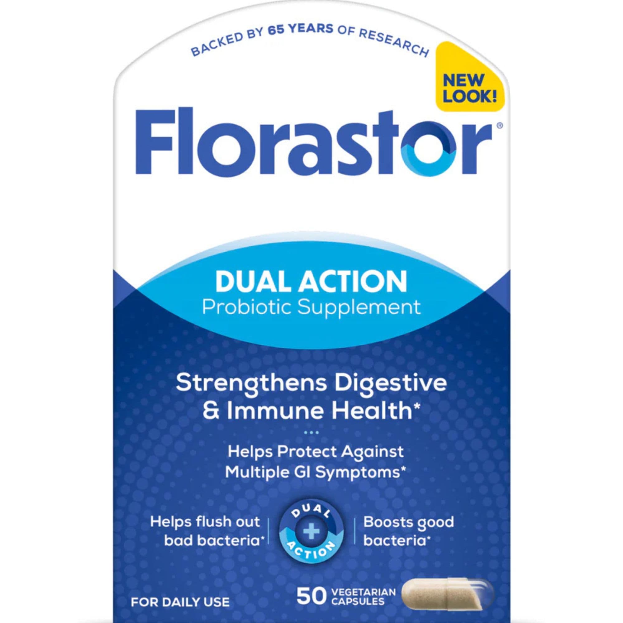 Florastor Dual Action Probiotic Dietary Supplement