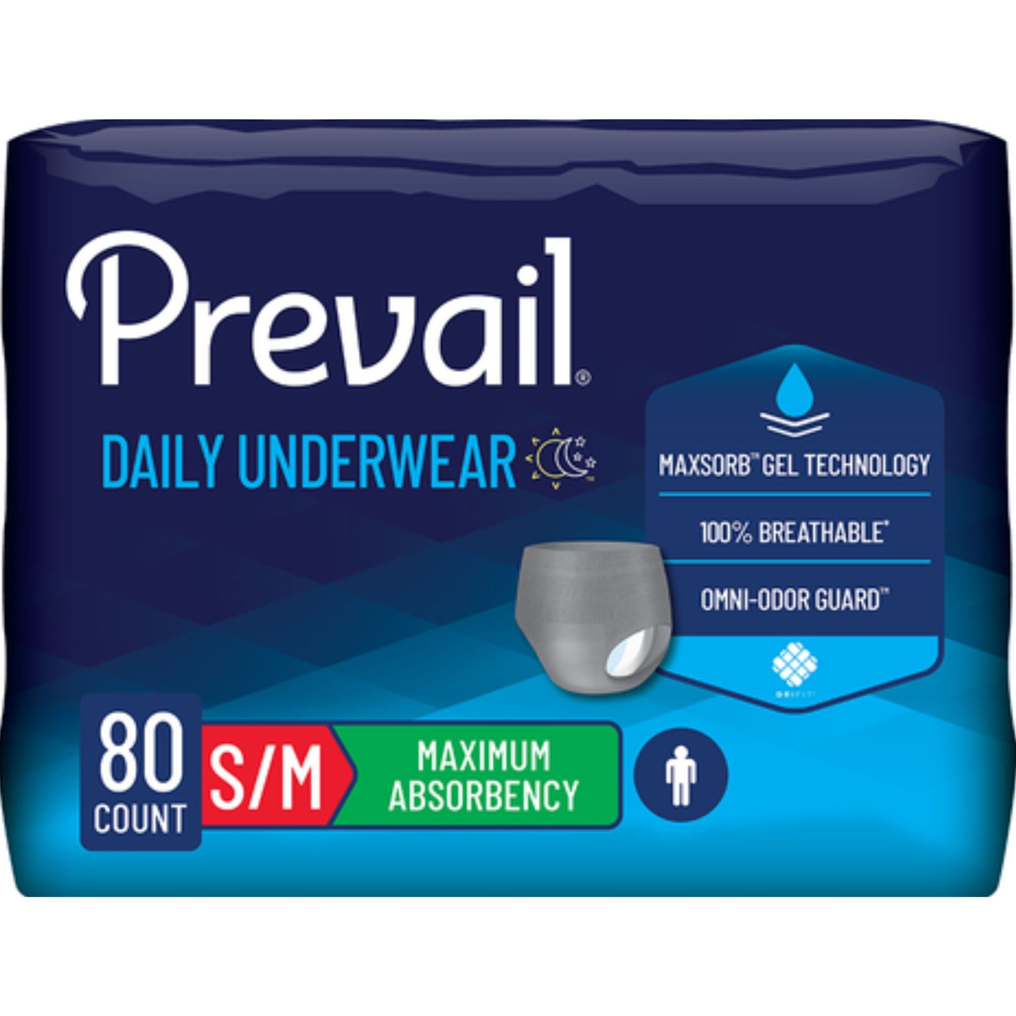 Prevail Daily Adult Incontinence Pull-Up Underwear for Men, Maximum Absorbency