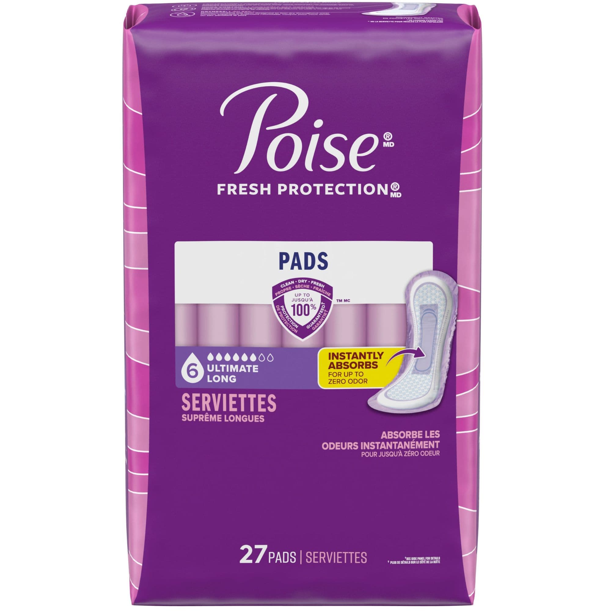 Poise Ultimate 6 Drop Incontinence Pads