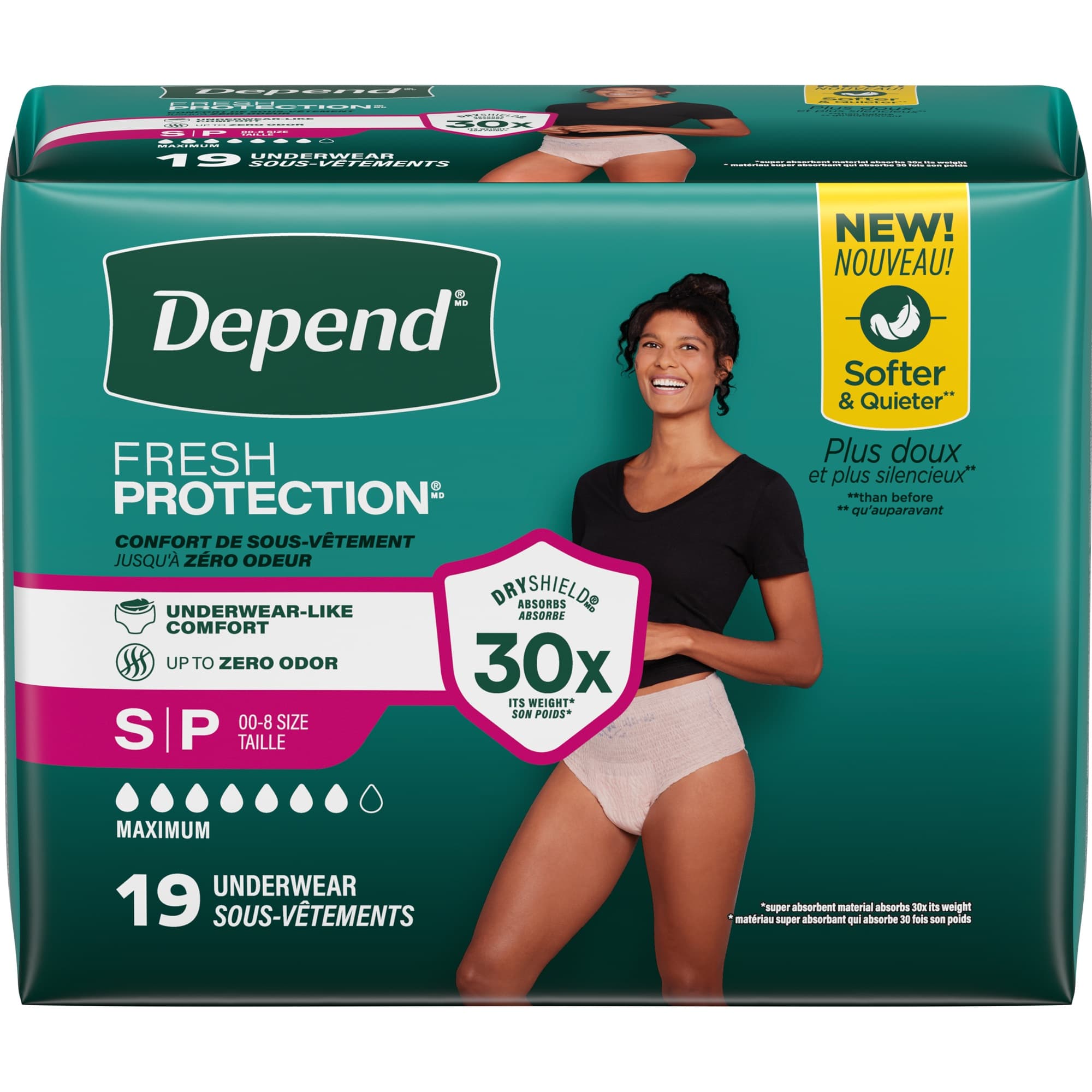 Depend Fresh Protection Adult Incontinence Pull-Up Underwear for Women, Maximum