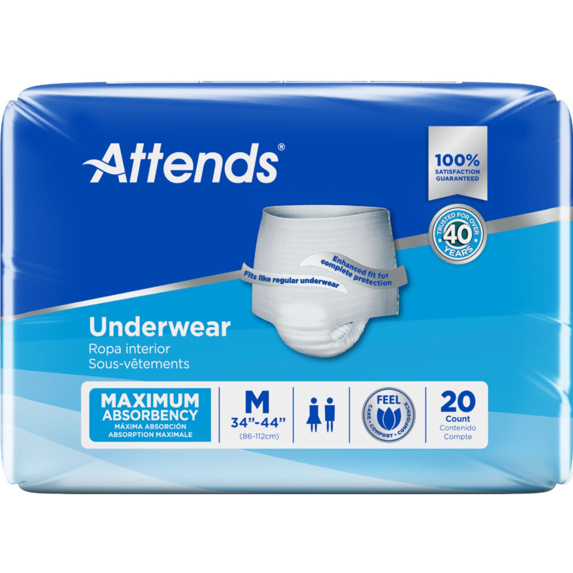 Attends Adult Incontinence Pull-Up Underwear, Maximum Absorbency
