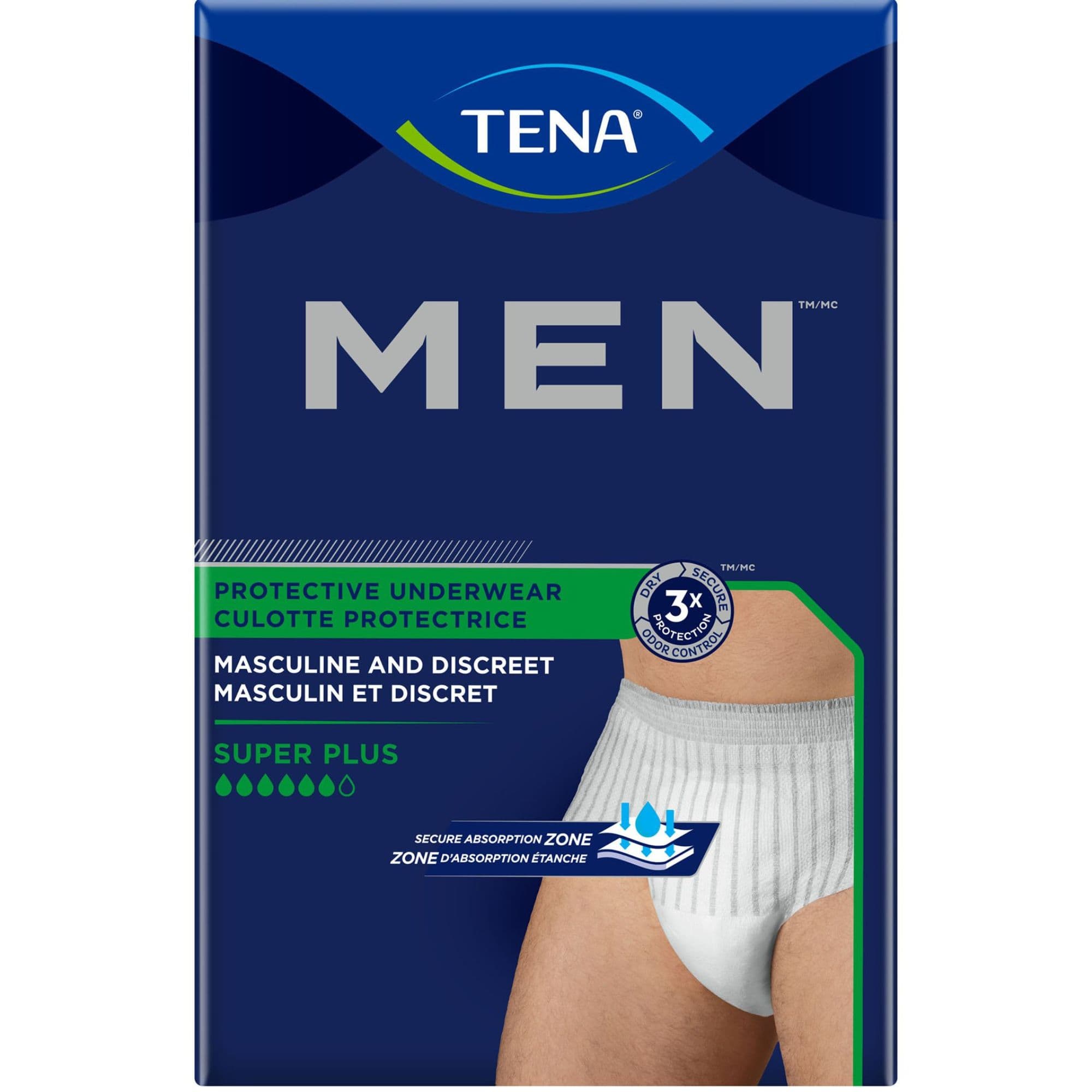 TENA MEN Maximum Plus Protective Incontinence Pull-Up Underwear, Heavy Absorbency