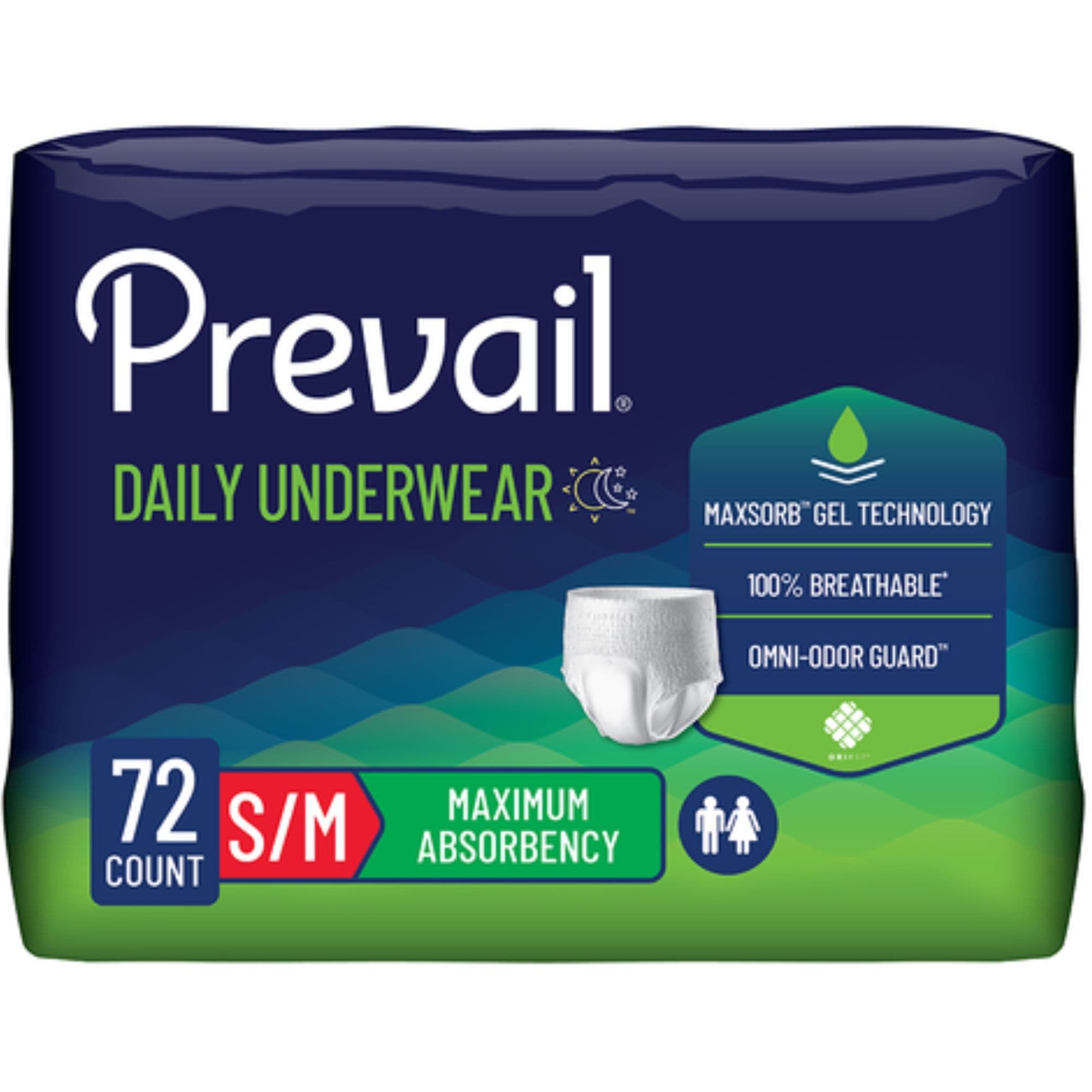 Prevail Adult Incontinence Pull-Up Underwear for Men & Women, Maximum Absorbency