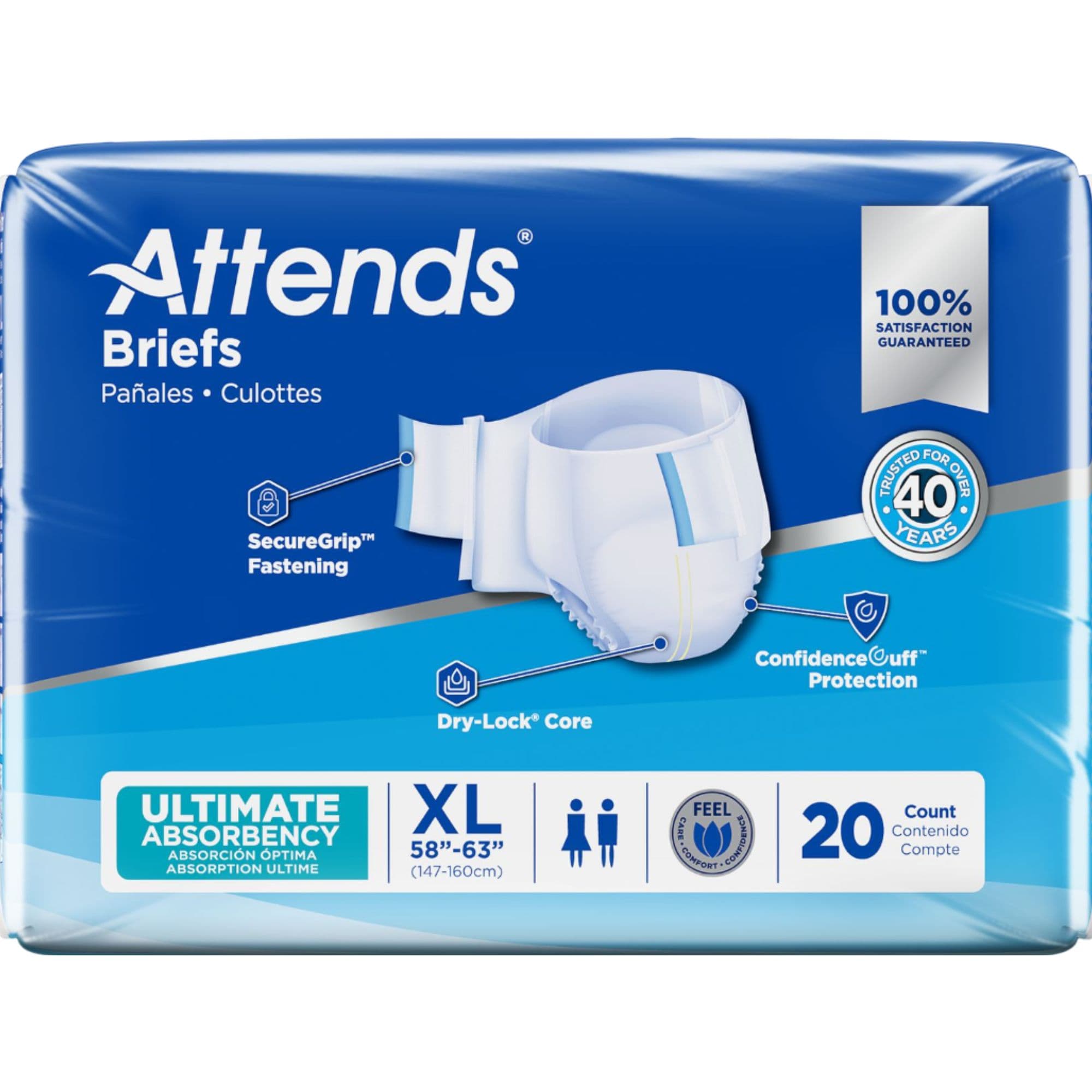 Attends Adult Incontinence Briefs, Ultimate Absorbency